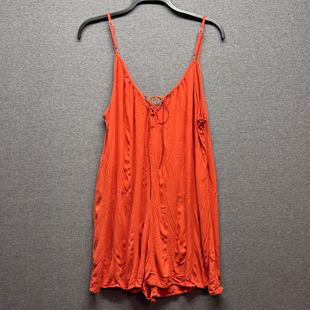 SHEIN Curve Vibrant Orange Romper